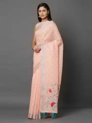   beautiful Tassals Linen silk  ï»¿ Saree