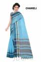 Casual Wear Ladies Plain Linen Sarees thumb 1