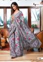 Degital Print Linen Silk Saree thumb 1