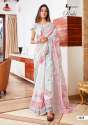 Degital Print Linen Silk Saree thumb 11