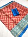  Designer Bhaglapuri Khadi silk saree  thumb 3