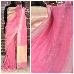  Designer Fancy Linen Silk Saree  