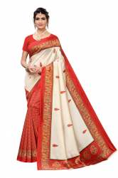 Designer printed art silk saree