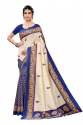 Designer printed art silk saree thumb 1