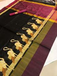 Embroidered Row Silk Saree