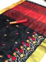 Embroidered Silk Saree  thumb 1