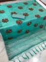  Embroidery Linen Saree thumb 5