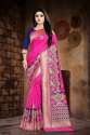Fancy Meenrki Silk Saree thumb 1