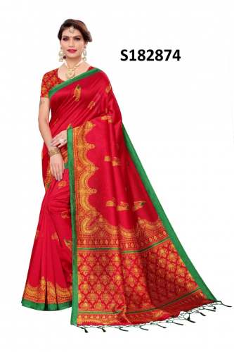 Latest Printed Art Silk Saree