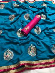 Latest Vichitra  Silk saree