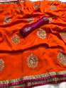Latest Vichitra  Silk saree thumb 3