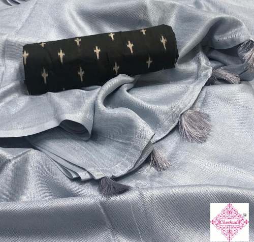 Linen jute saree