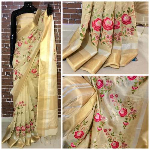 Linen ladies saree