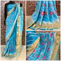 Linen ladies saree thumb 4