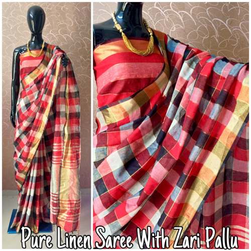 Linen Silk Saree