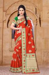 Multicolor Banarasi Silk Saree