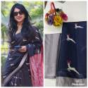 Original Digital Printed Linen saree thumb 13