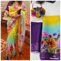  Original Digital Printed Linen saree thumb 2