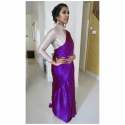 Plain Satin Saree thumb 3