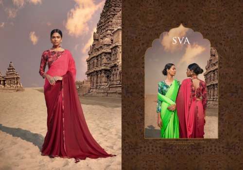 Pure Chiffon Sarees With Digital Printed Blouse