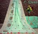 pure linen saree with Embroidary work  thumb 6