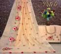 pure linen saree with Embroidary work  thumb 8