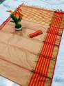 Soft cotton Silk Sarees With Meena Border thumb 6