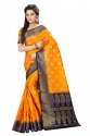 Arya Mango Nylon Sarees With Heavy Jari thumb 1