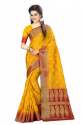 Arya Mango Nylon Sarees With Heavy Jari thumb 2