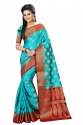 Arya Mango Nylon Sarees With Heavy Jari thumb 3