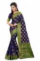 Arya Mango Nylon Sarees With Heavy Jari thumb 5