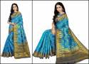 Designer Nylon Sarees With Heavy Zari thumb 2