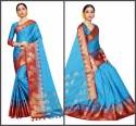Parevadi Poly Cotton Saree With Border Jari thumb 1