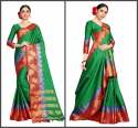 Parevadi Poly Cotton Saree With Border Jari thumb 2