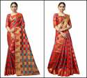 Party Wear Nylon Silk Sarees thumb 1