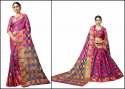 Party Wear Nylon Silk Sarees thumb 4