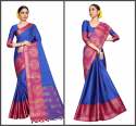 Peacock Design Poly Cotton Sarees thumb 1