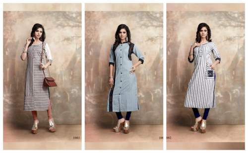 Straight cut kurti by AVI Creation