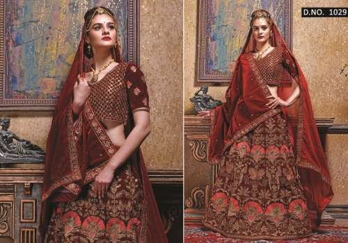 Maroon bridal choli - RASAM-1029 by fabzone exporter
