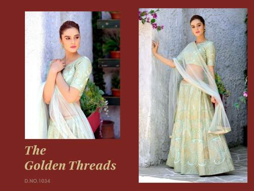 Mint green fancy lahenga - BRIDESMAID - 1034