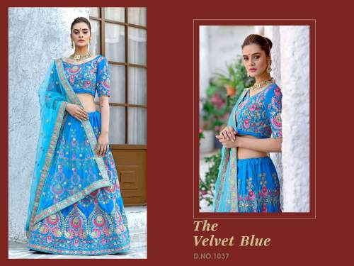 Sky blue lehenga choli-BRIDESMAID - 1037