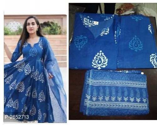 Ladies Fancy Printed Cotton Kurtis With Dupatta