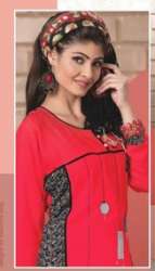rayon long fancy kurti