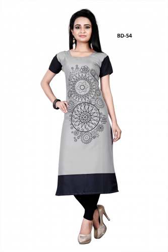 black printed kurti