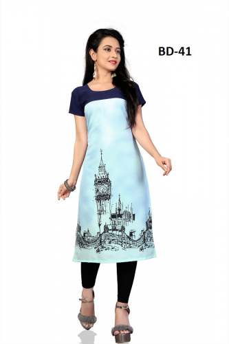 New crep fabric kurti