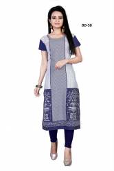 white or black printed Kurti