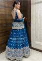 Blue indo Designer Embroidery western dress  thumb 2