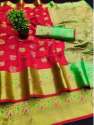 multi color Wedding Soft Lichi  Silk saree thumb 3
