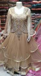 Cream color embroidered gown
