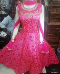 Designer Pink color wedding wear gown 